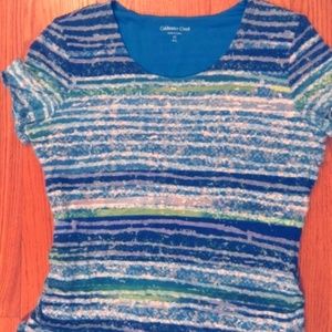 Blue, Green Print Top